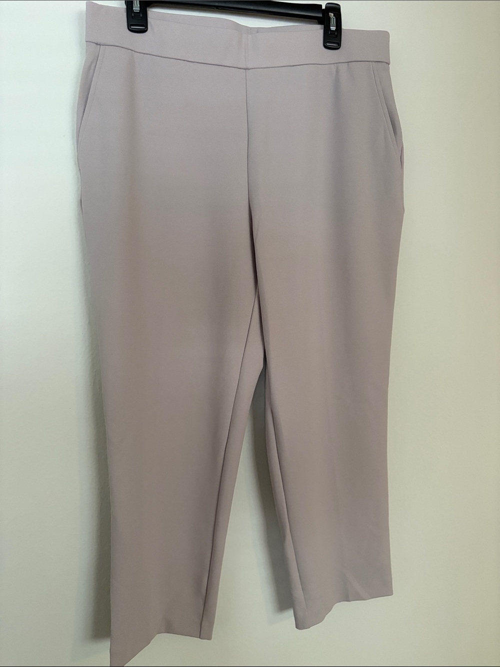 Hilary Radley Cropped Dress Pants in Light Taupe